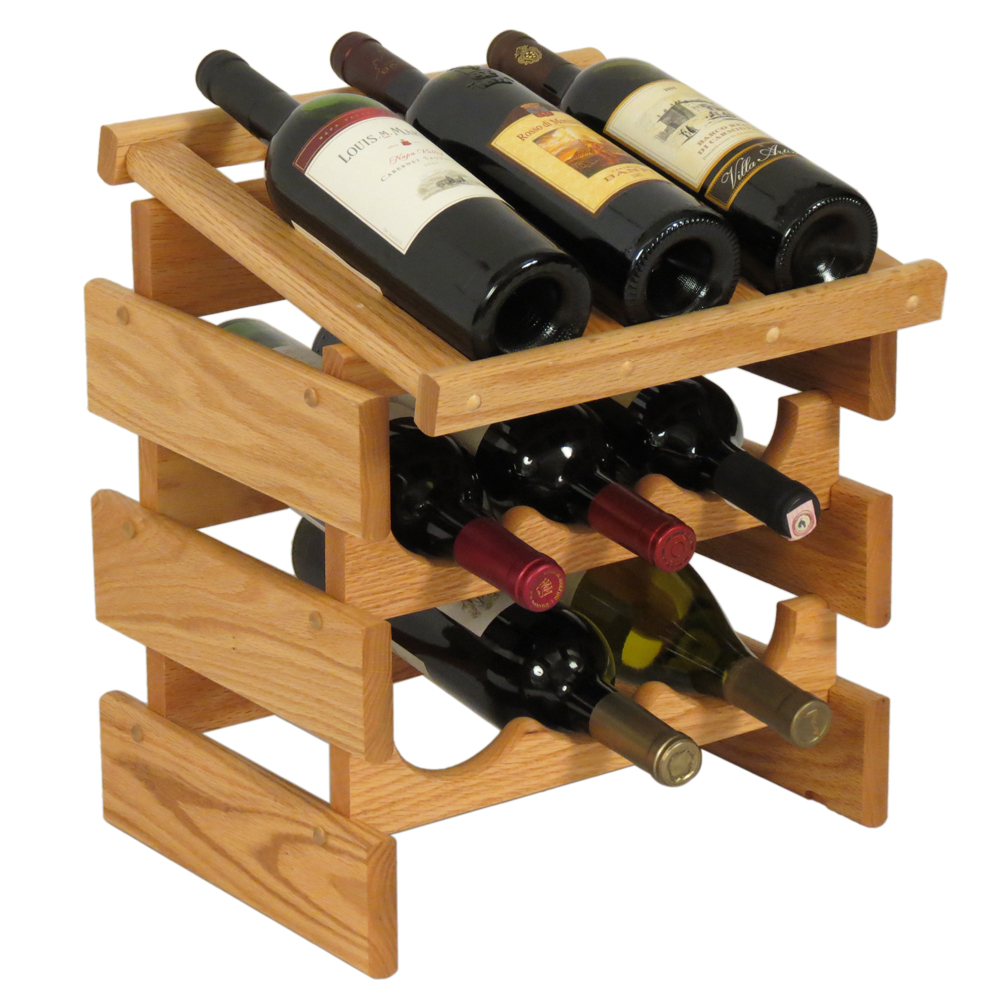Wooden Mallet Dakota 20-Bottle Wine Rack In Rich Mahogany - Solid Oak Storage